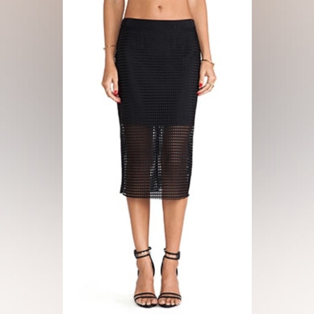 Trina Turk Bretta Skirt in Black / Revolve  Size 8